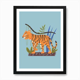 Tropical Tiger Art Print