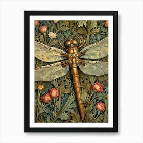 William Morris Dragonfly Art Print