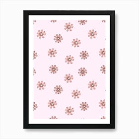 Delicate pink flowers Art Print