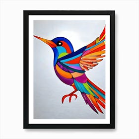 Colorful Hummingbird -Reimagined Art Print