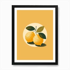 Two Lemons Aesthetic  Art Print