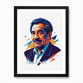 Gabriel García Márquez 03 Portrait WPAP Pop Art Art Print