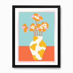 Still Life Flowers on Vase 3 Art Print