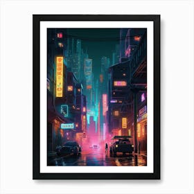 Neon City 7 Art Print