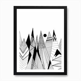 Patterns In The Mountains Ii Art Print
