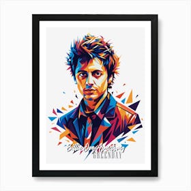 Greenday Billie Joe Armstrong 02 Portrait Music Icon Style WPAP Pop Art Art Print