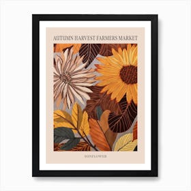 Fall Botanicals Sunflower 3 Poster Art Print