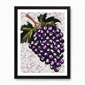 Grapes Mosaic Art Print