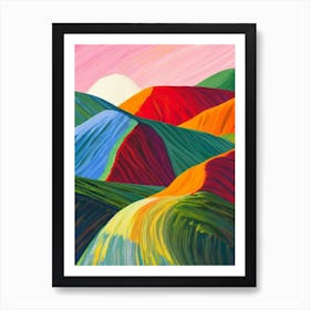 Death Valley National Park United States Of America Abstract Colourful Art Print