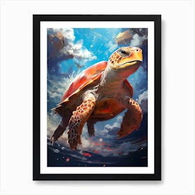 Turtle In The Sky 2 Art Print