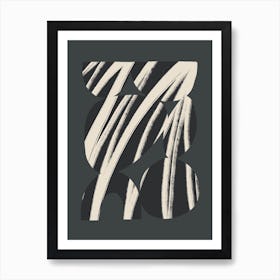 Bold Shapes 3 Black Art Print