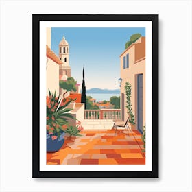 Algarve, Portugal, Graphic Illustration 4 Art Print