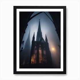 Church In The Fog Art Print