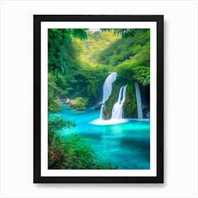 Kawasan Falls, Philippines Realistic Photograph (1) Art Print