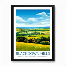 Blackdown Hills Aonb Print Area Of Outstanding Natural Beauty Art Blackdown Hills Poster Somerset Devon Border Wall Art English Countryside 3 Art Print