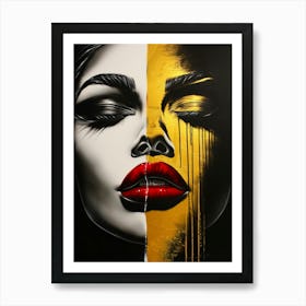 Gold And Black 114 Art Print