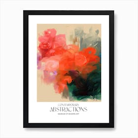 Brush Stroke Flowers Abstract 8 Exhibition Poster Art Print