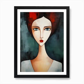 Contemporary art of woman's portrait 8 Art Print