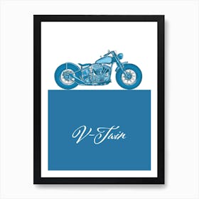 Motorbike Harley V Twin Art Print