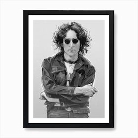 John Lennon BW Art Print