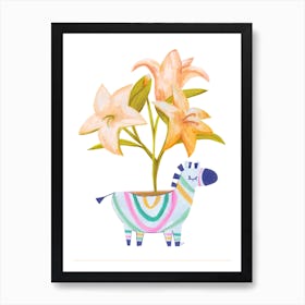 Zebra Lily Art Print