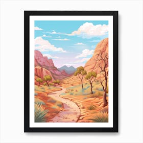 Larapinta Trail Australia Hike Illustration Art Print