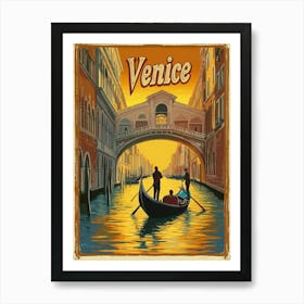 Aihrgdesign A Mid Century Modern Travel Poster For Venice Sho 9a6a3e9c E5a6 4773 9130 092e658a93ac 0 Art Print