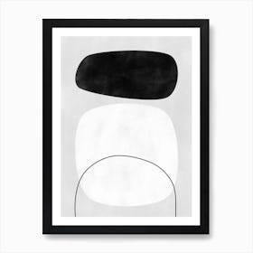 Abstract Black And White Painting Art Print