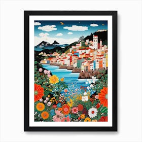 Lerici, Italy, Illustration In The Style Of Pop Art 3 Art Print