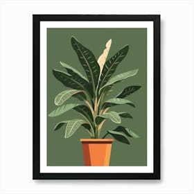 Banana Plant In A Pot 3 Art Print