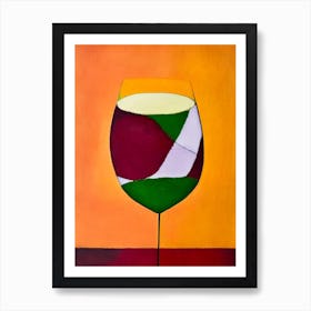 Cabernet Sauvignon Paul Klee Inspired Abstract 2 Cocktail Poster Art Print