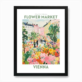 Vienna Flower Market Floral Art Print Travel Print Plant Art Modern Style Art Print