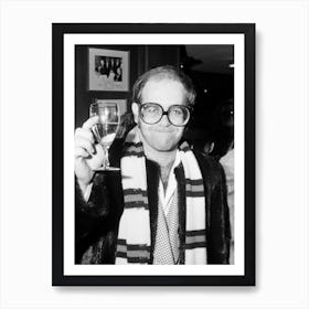 Elton John At The Fa Cup 1976 Art Print