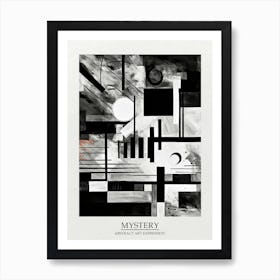 Mystery Abstract Black And White 6 Poster Art Print
