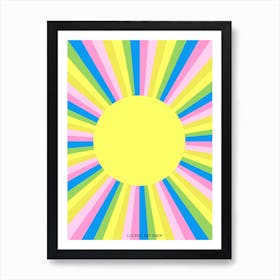 Rainbow Sunburst Art Print