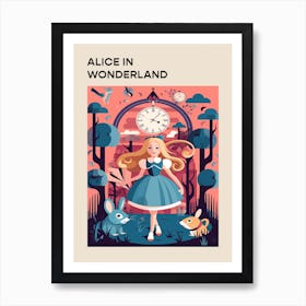 Alice In Wonderland Retro Poster Art Print