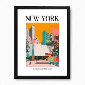 The Museum Of Modern Art New York Colourful Silkscreen Illustration 1 Poster Art Print