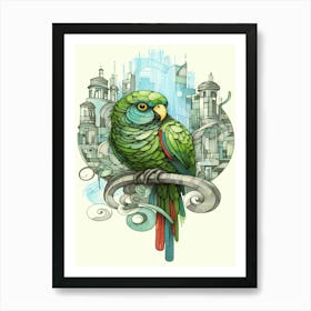 Basil Parrot In The City Art Print