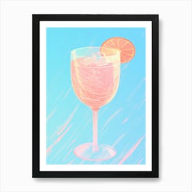 Pink Cocktail Art Print