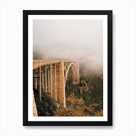 Foggy Bridge Art Print