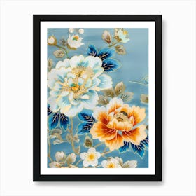 Chinese Floral Wallpaper 2 Art Print