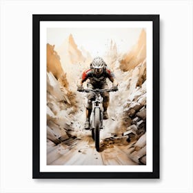 Mountain Biker In  sport Art Print