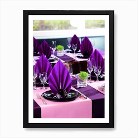 Purple Table Setting Art Print