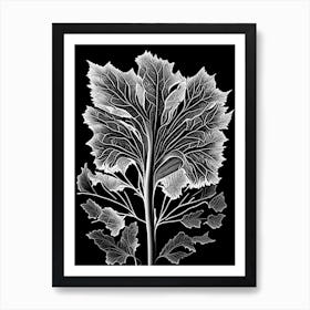 Coltsfoot Leaf Linocut Art Print