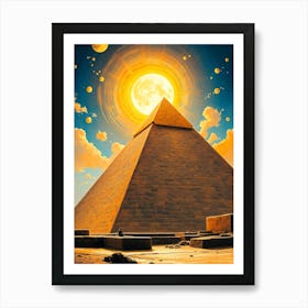 Egyptian Pyramid Abstraction Art Print