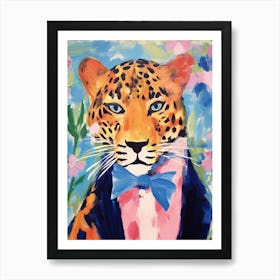 Jaguar In A Suit Painting Art Print