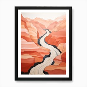 Canyon Abstract Minimalist 4 Art Print