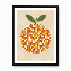 Orange Mosaic 18 Art Print