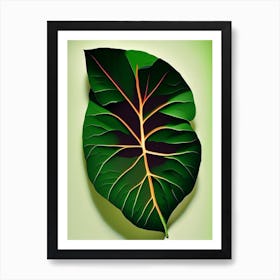 Sweet Potato Leaf Vibrant Inspired Art Print