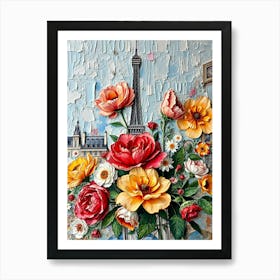 Paris Flowers 1 Art Print